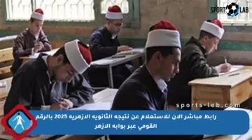 رابط مباشر الآن للاستعلام عن نتيجة الثانوية الأزهرية 2025 بالرقم القومي عبر بوابة الأزهر